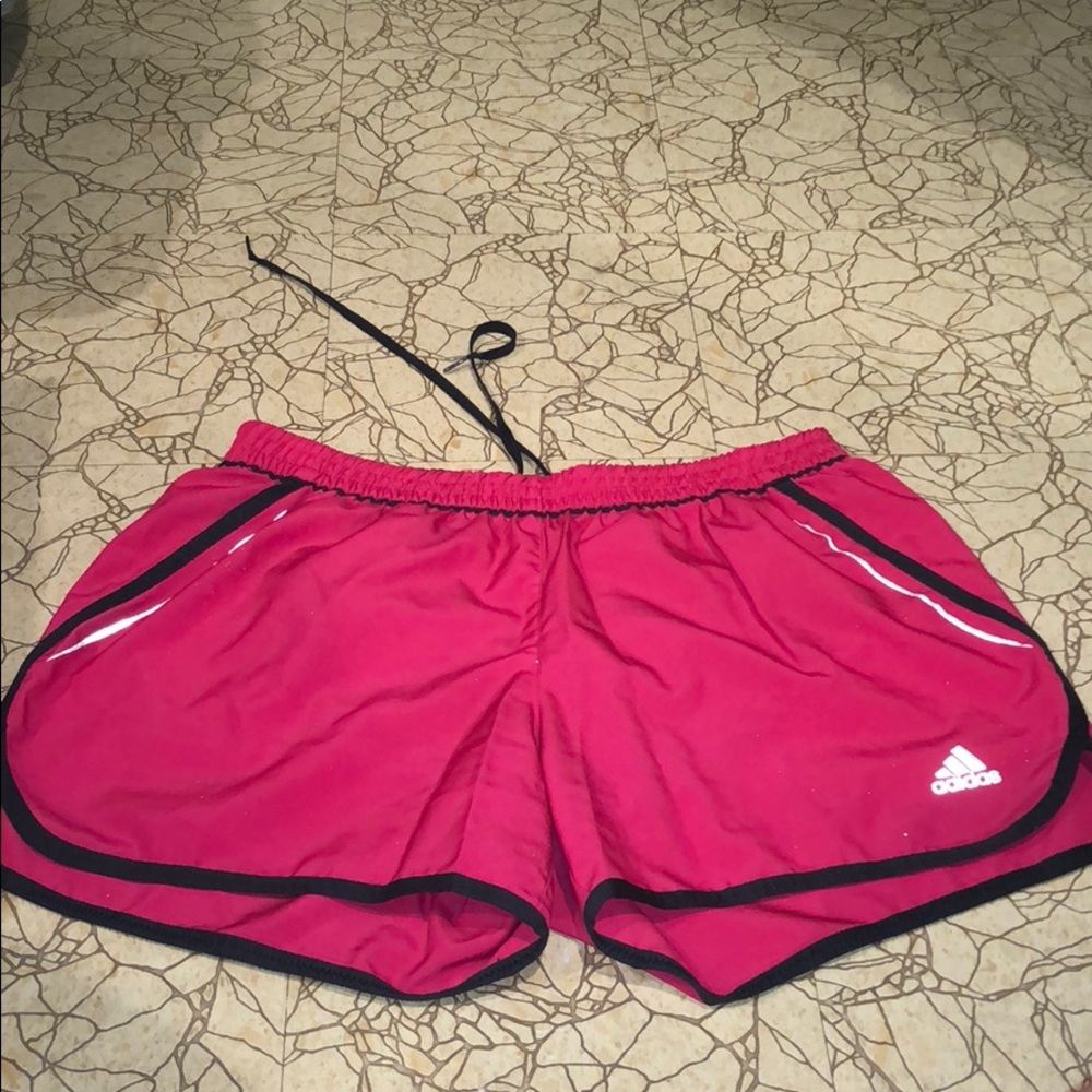 Adidas pink athletic shorts